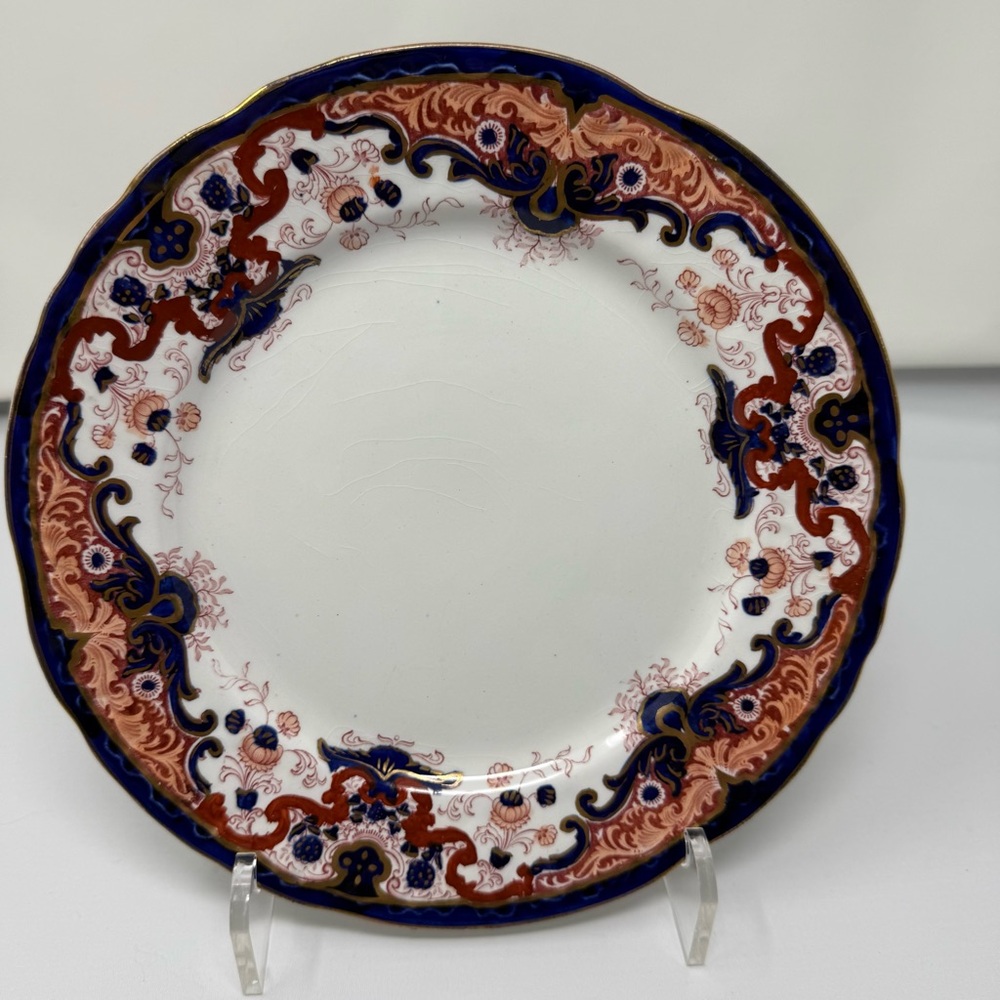 Royal Semi Porcelain Lucania Pattern Booths England Dinner Plate, Single